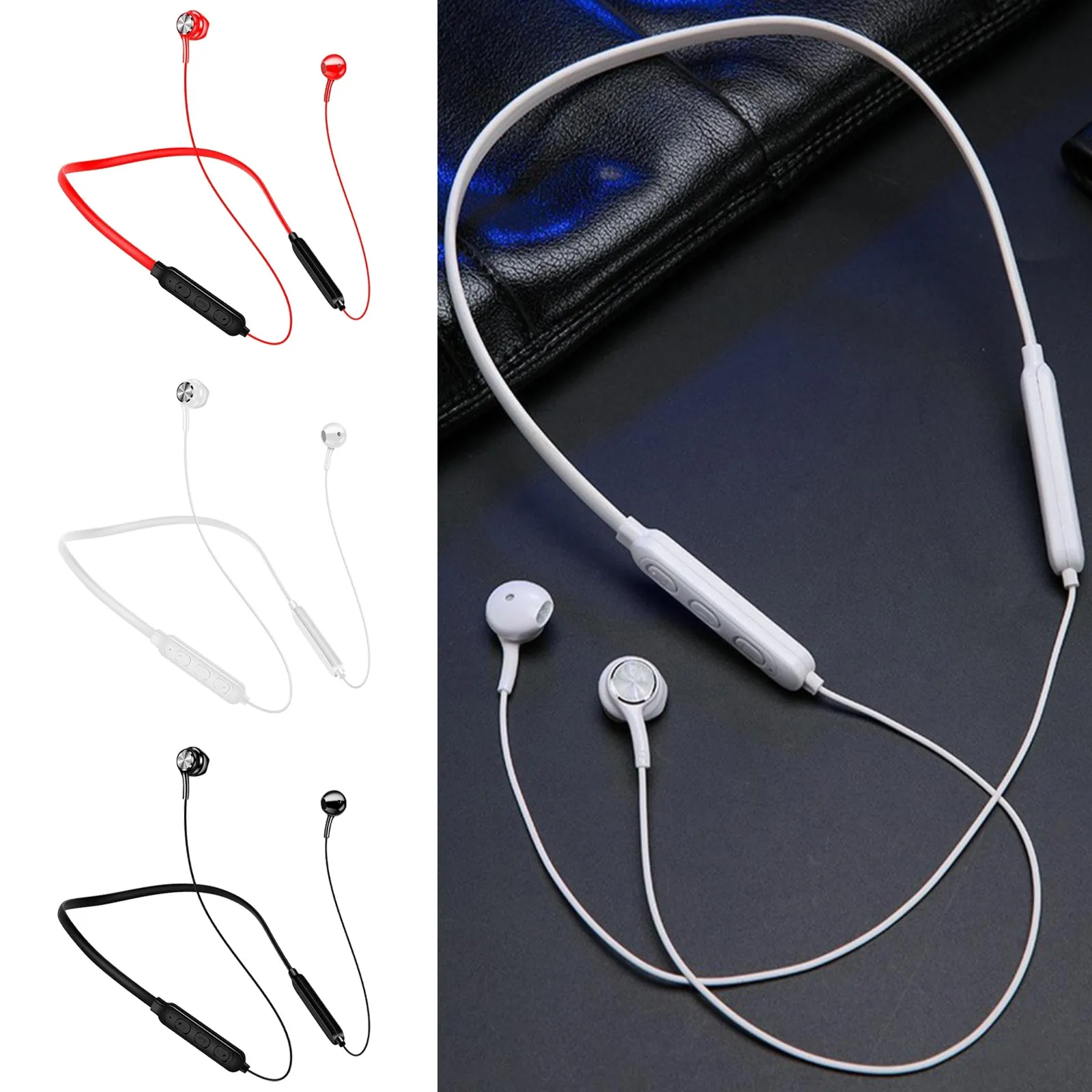 Comfortable Headphones over Ear Wireless Binaural Stereo Sports Bluetooth Headset Ears 5.0 Running Extra Long Standby Buds 2