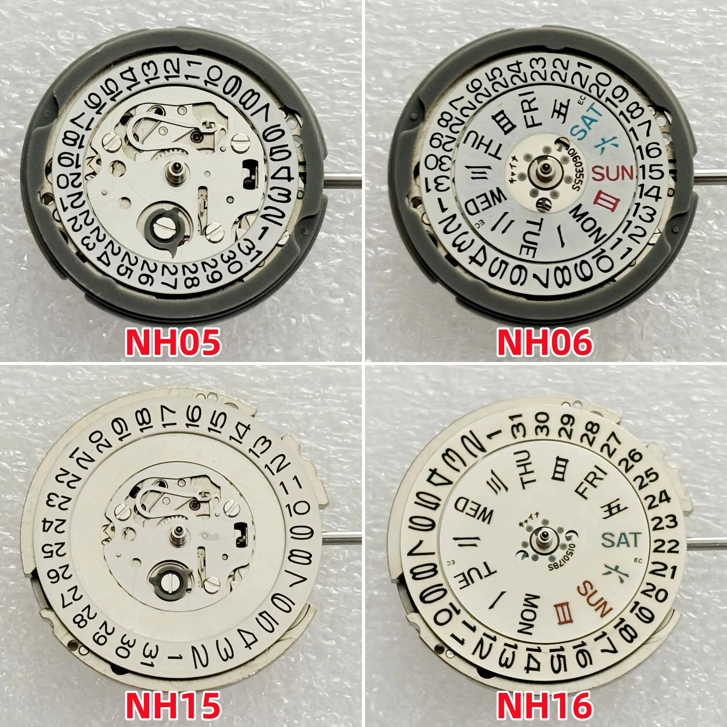 Mouvement de montre NH05 NH06 NH15/16 Mouvement mécanique automatique japonais d'origine NH05B NH06B Universel NH05A NH06A