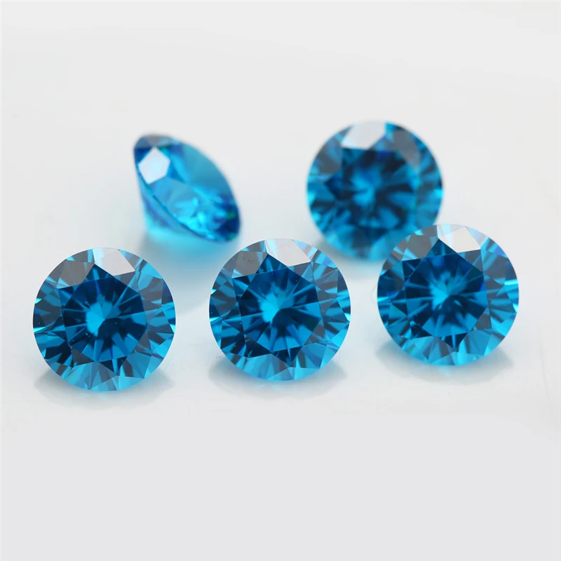 1.0~12mm 5A Cubic Zirconia Stone Multicolor Round Shape Brilliant Cut Loose CZ Stones Synthetic Gems Beads For Jewelry  AAAAA