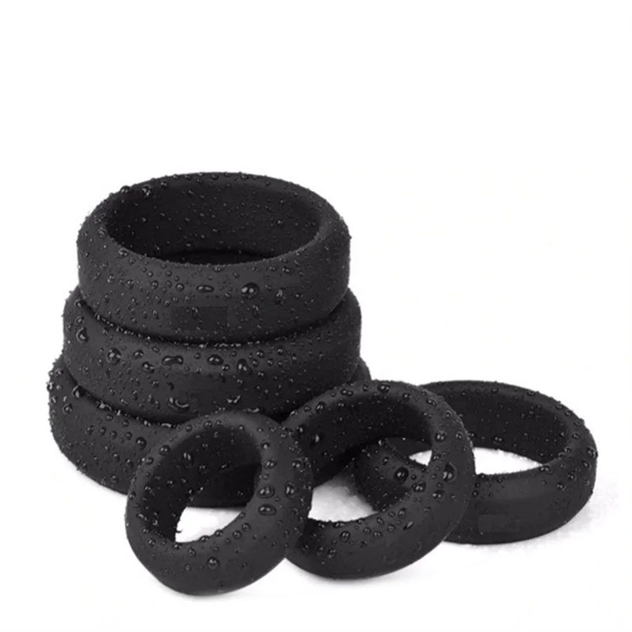 6 Sizes Silicone Cock Rings Scrotum Lock Ring Penis Enhance Erection Cockring Ejaculation Delay Penis Ring Sex Toys For Men