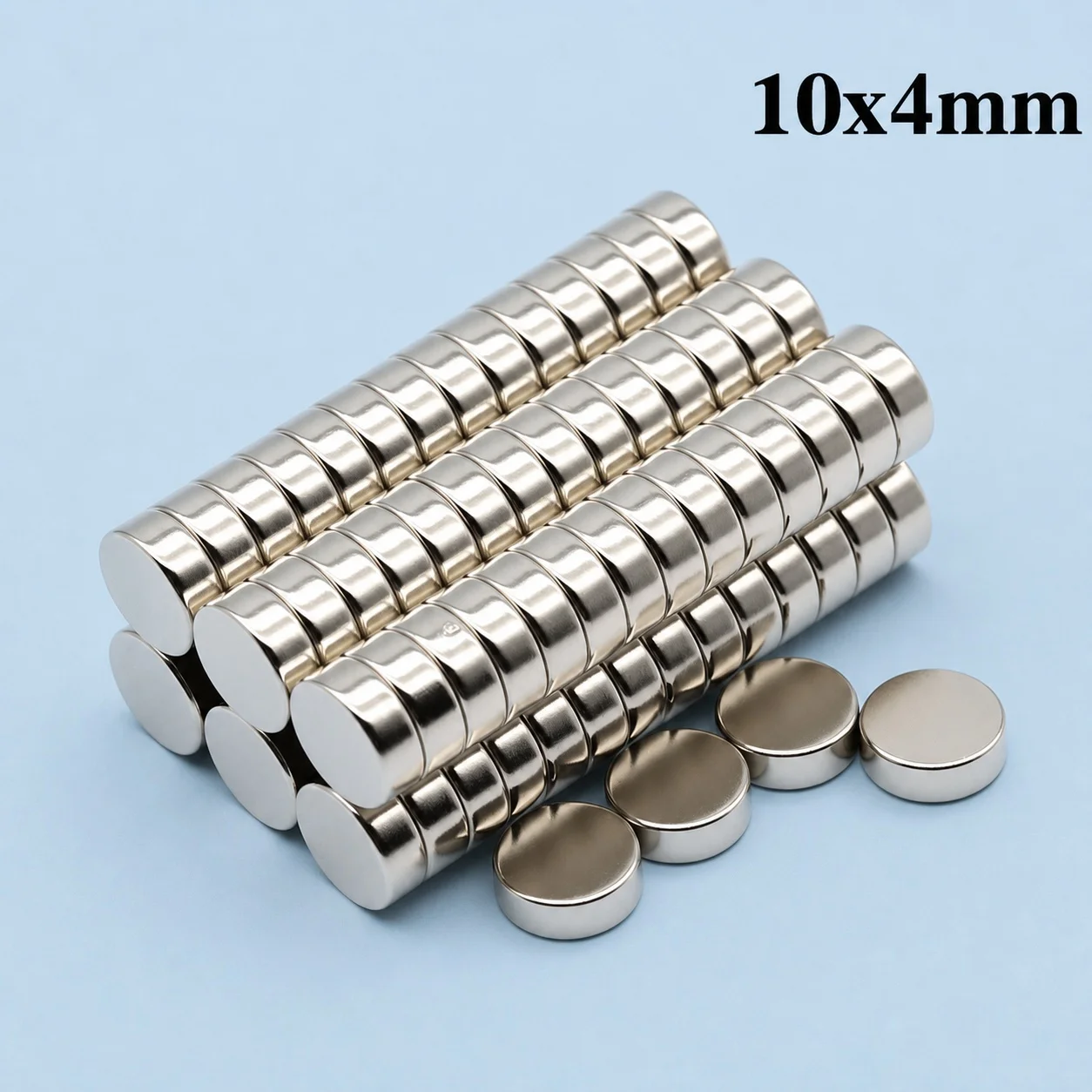 Neodymium Magnet Durable Stable Magnetic Iron Material Round Disc 10x4mm for Fridge Organization Memo Notes Whiteboard