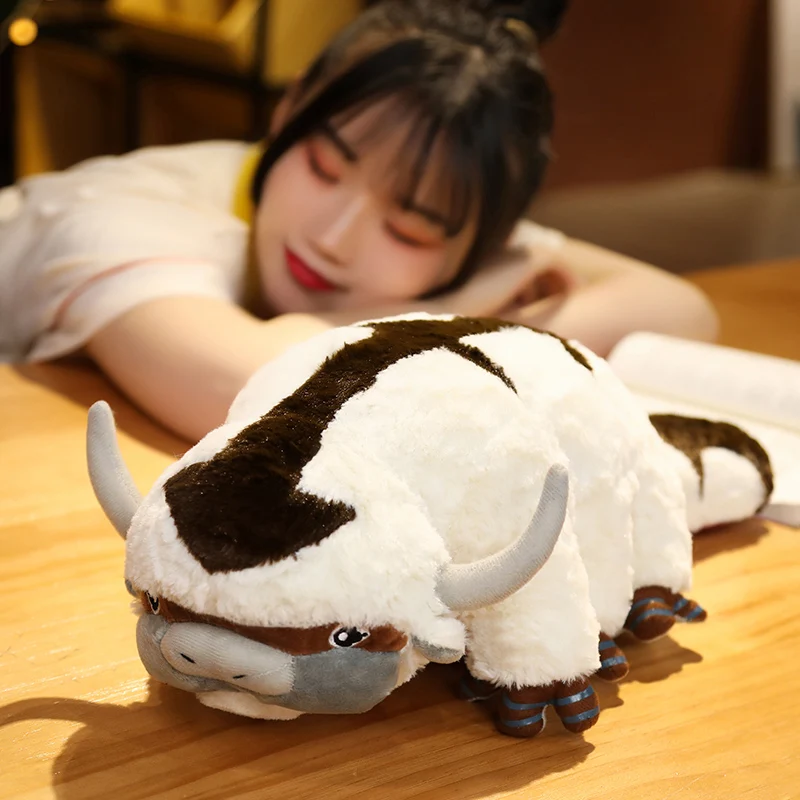 Jouet en peluche Anime pour enfants, Vache Appa, Bétail moelleux, Animal en peluche, Avatar, Le dernier maître de l'air, Cadeau d'anniversaire pour garçon