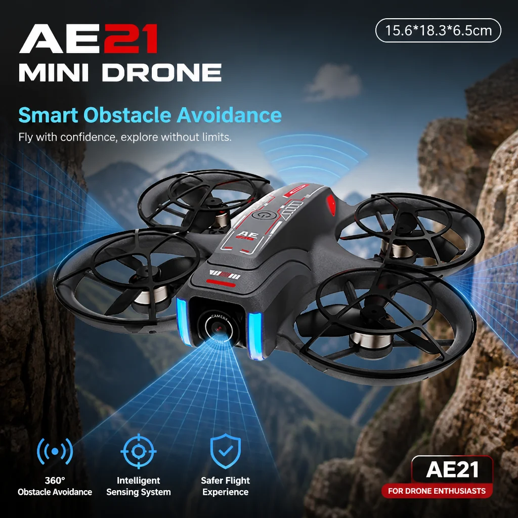 Mini Dron Profesional con GPS, Cámara HD, WIFI 5G, Video FPV 8K, UAV, Pantalla Grande de 4.3 Pulgadas, Control Remoto, Dron RV AE21