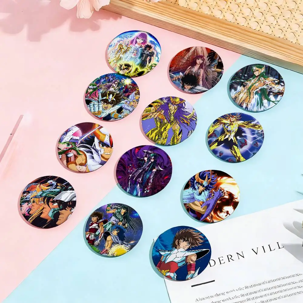 J-Japanese Comics S-Saint Seiya Creative Pin Fun Badge Backpack Hat Accessories Jewelry Gift For Friends A
