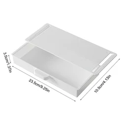 Self Stick Pencil Tray Desk Table Storage Drawer Organizer Box Under Desk Stand Self-adhesive Under-drawer Storage Sundry Boxes