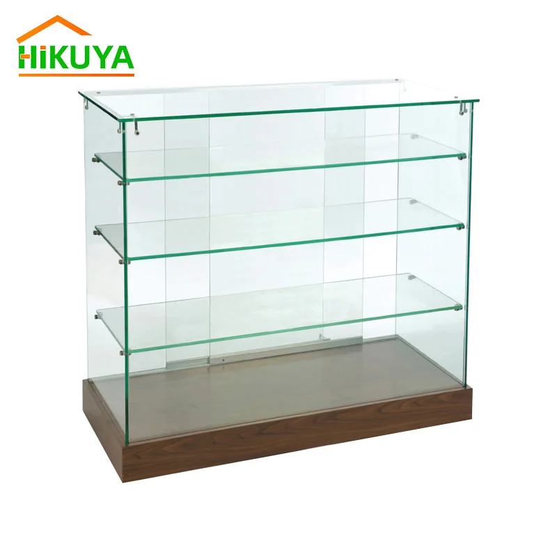 Custom.Factory Hot Sale Rahmenlose Einzelhandelsgeschäft Vitrine Schrank aus gehärtetem Glas