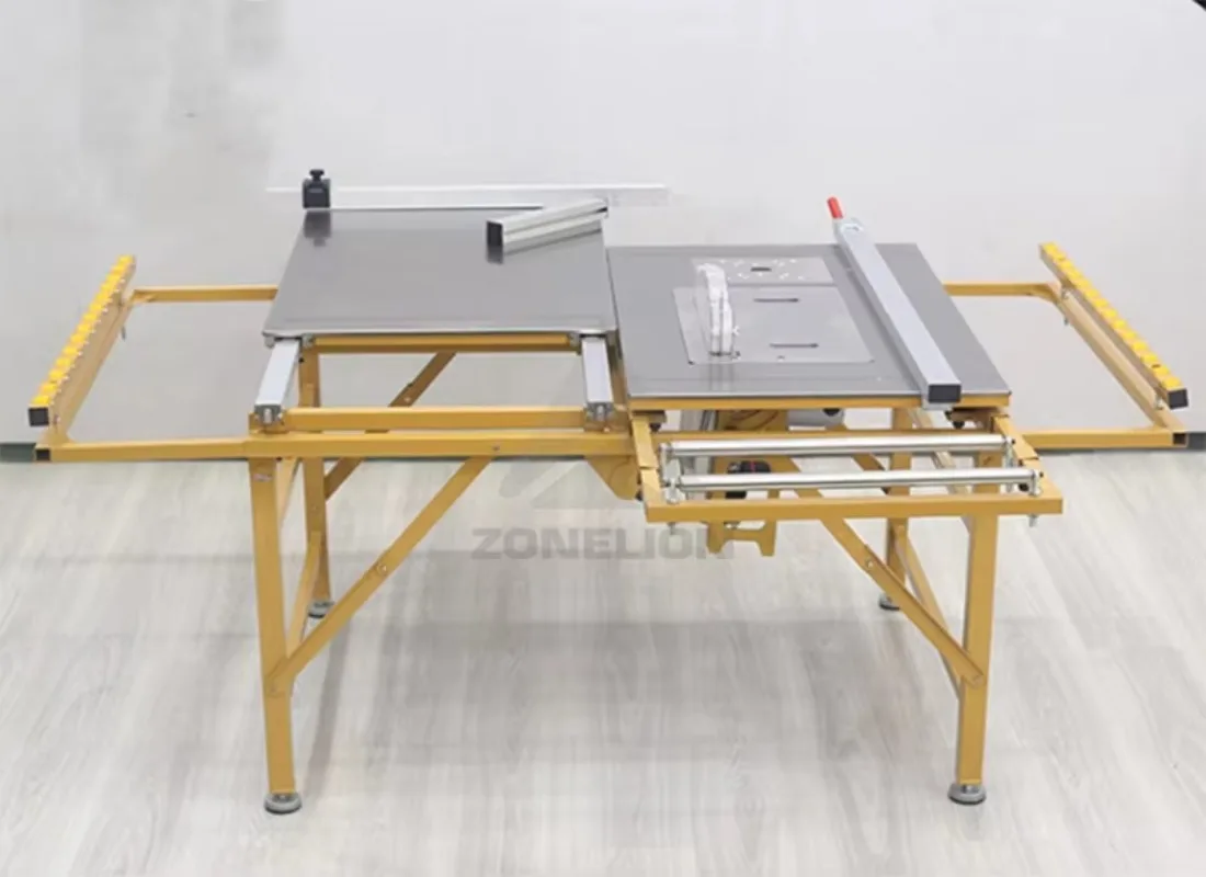 

【Заводская цена】Беспыльная комбинированная пила для деревообработки, многофункциональный станок, циркулярная пила с прецизионным направляющим столом, складной стол