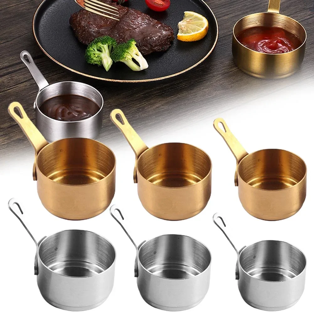 Non Stick Sauce Pan 304 Stainless Steel 60ml/80ml/100ml for Warm Milk Cook Porridge Noodle Butter Make Sauce Kitchen Accessories