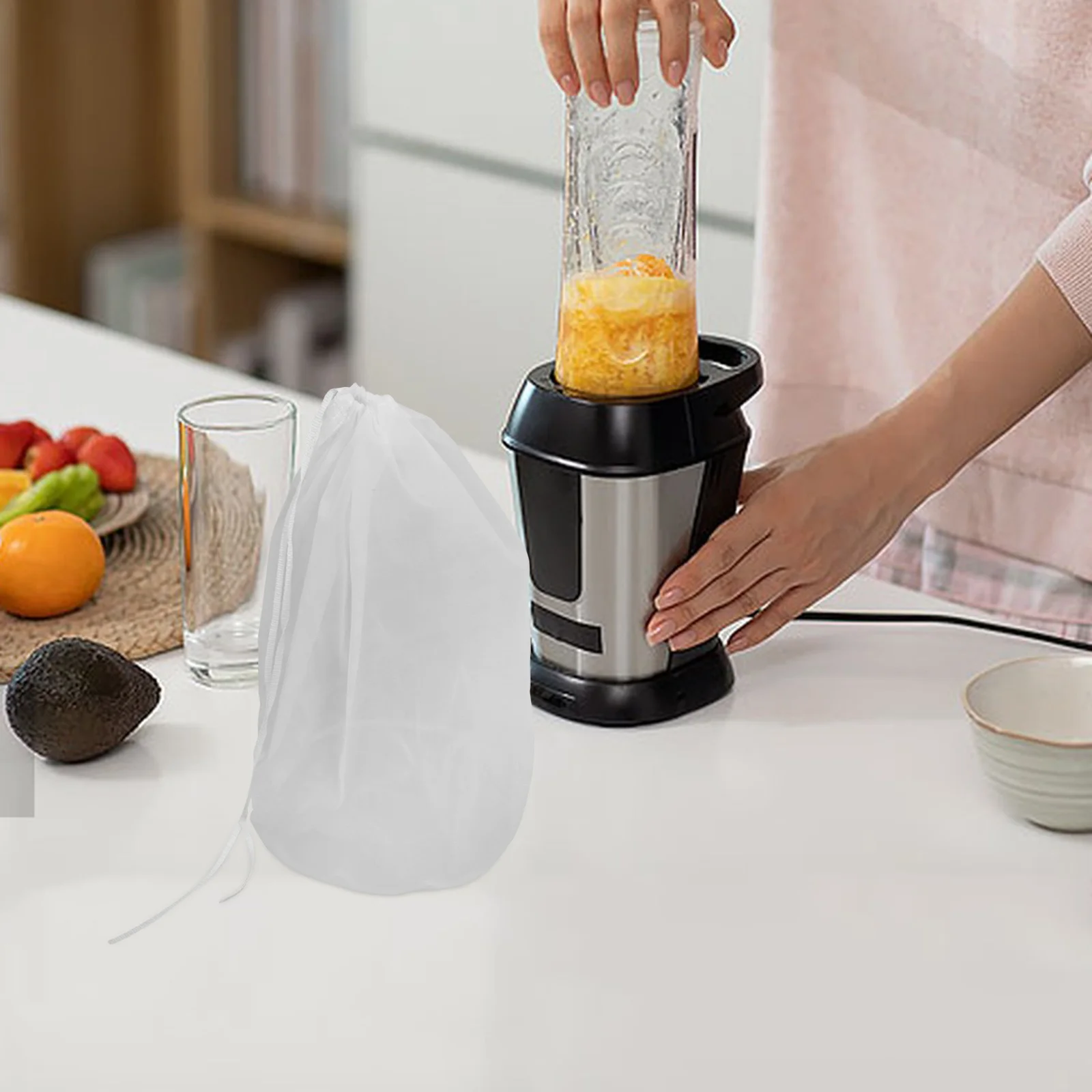 

Reusable Fine Mesh Filter Bag Nut Milk Bag For Straining Juice Coffee Soy Milk Brewing Filtration Jelly Bags Kitchen Bar