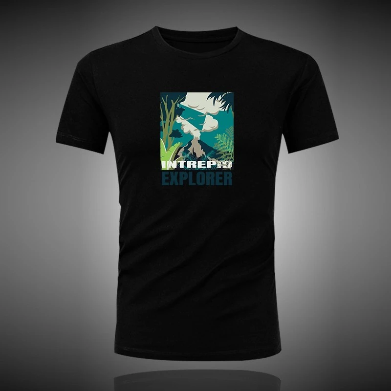 

High-quality cotton-patterned T-shirts for men and women in summer 2025 loose and casual short-sleeved for outdoor sports 072423