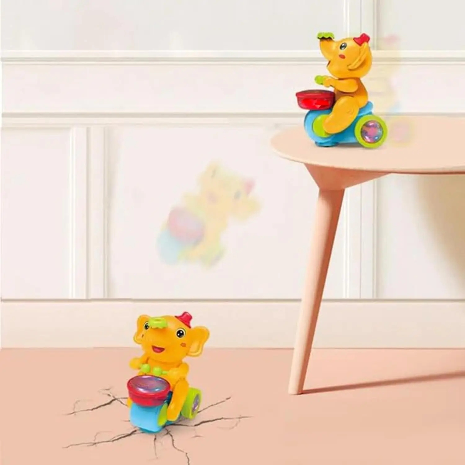 รถของเล่นรูปช้างตลก ของเล่นสัตว์เลี้ยงเป่าลูกบอลลอยได้ พร้อมเสียงและแสงไฟ สำหรับเด็กชายและเด็กหญิง ของขวัญคริสต์มาส