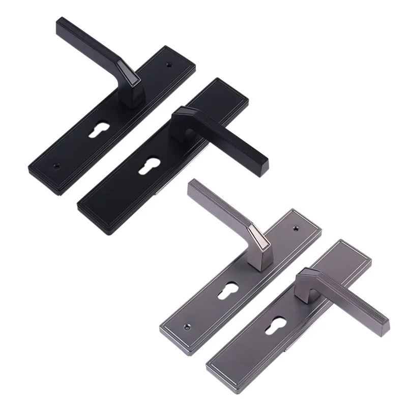 

Handle Lock Black Gray Bedroom Door Handle Wooden Door Handle Lock Silent Room Mechanical Door Lock