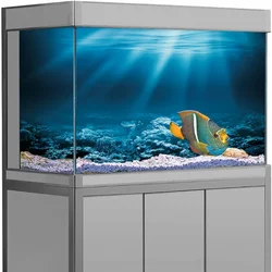 Fish Tank Background Sticker, Sunken Ship Undersea Landscape HD Printing Wallpaper Aquarium Backdrop Decorations PVC