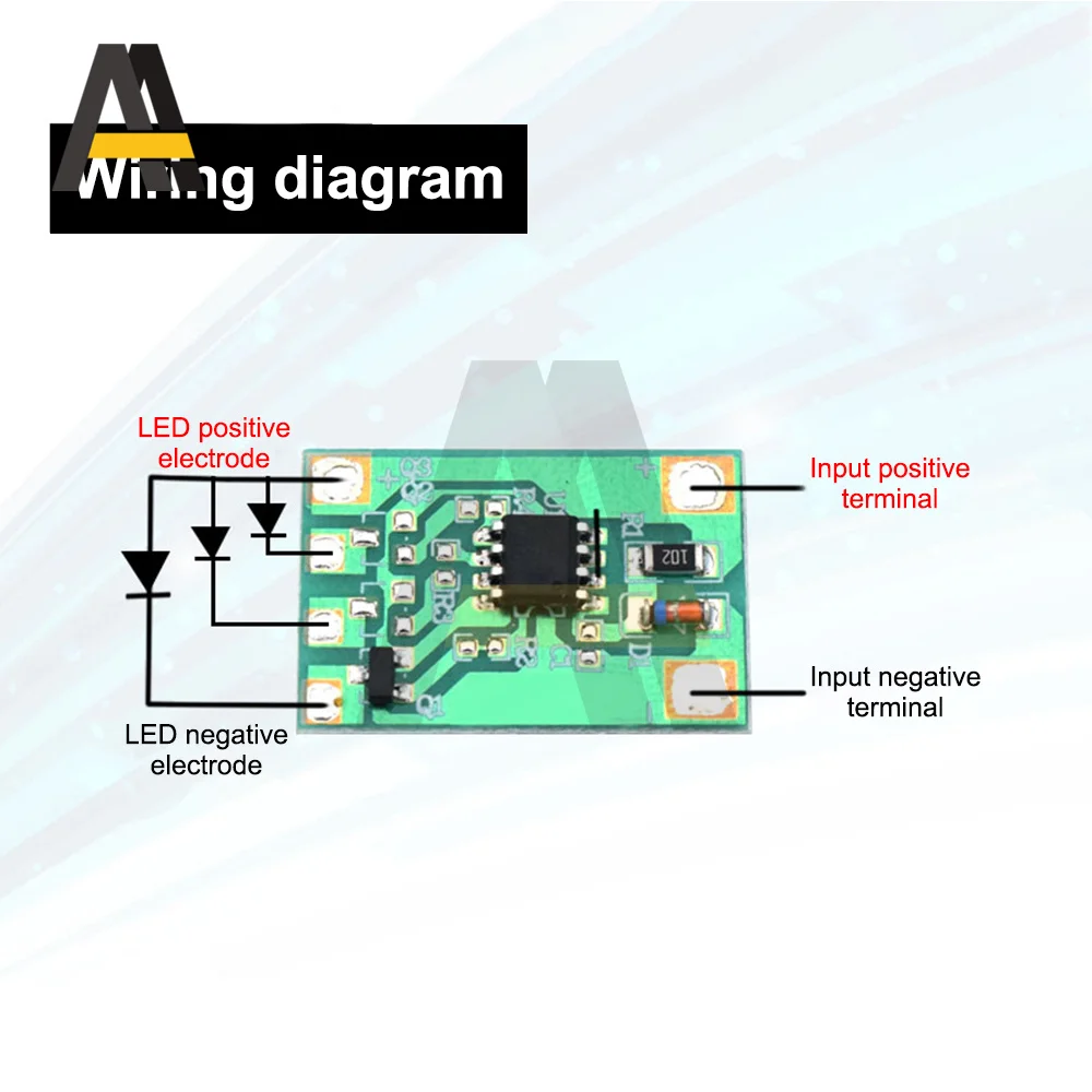 3V-12V Slow Breathing Light Module 3-way 300mAh Light with Slow Flashing Light Gradually on And Off Chip Light Up And Fade Away