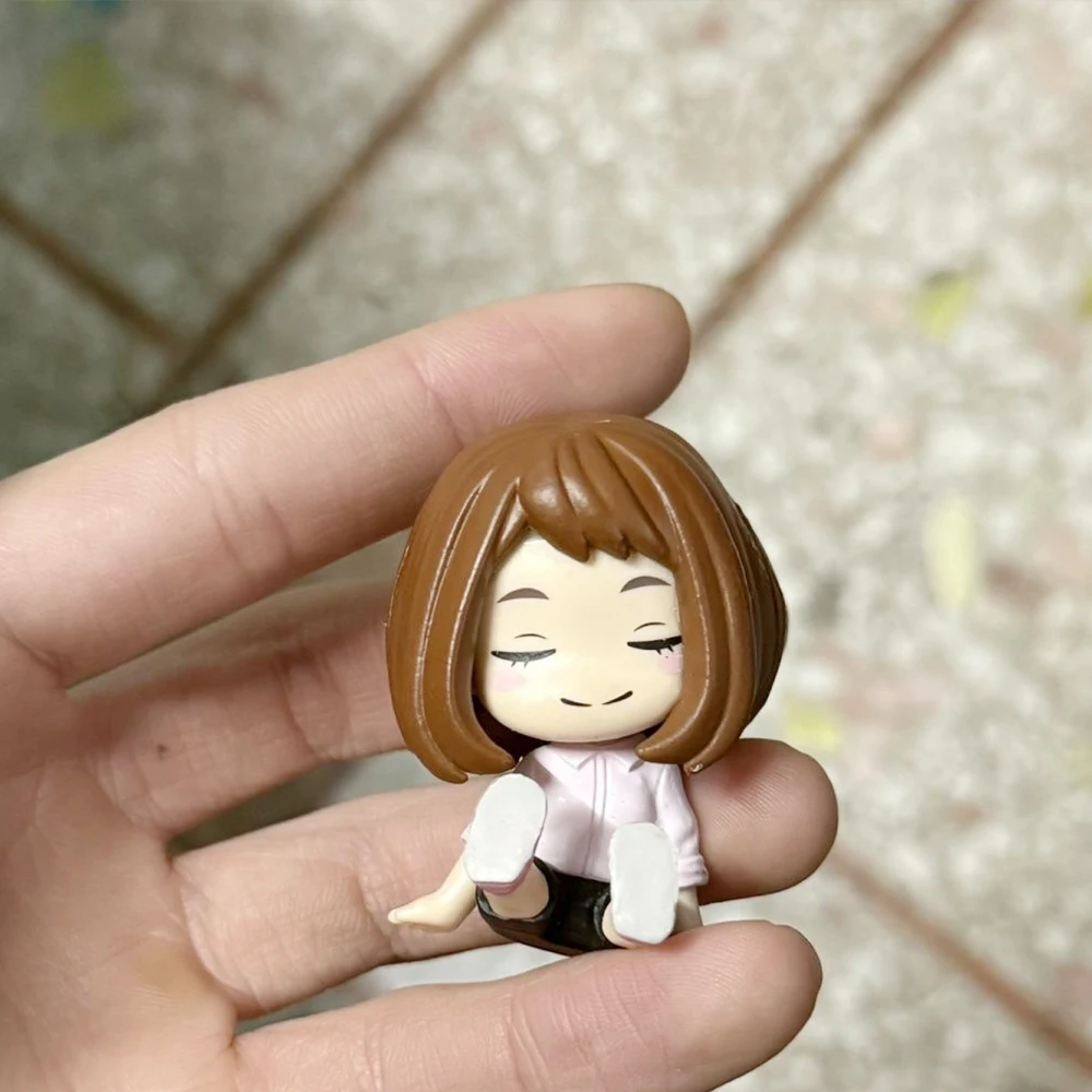 MHA 애니메이션 피규어 todorki Shouto Uraraka Ochako 미니 액션 피규어 Q 버전 인형 PVC 모델 장난감 컬렉션 동상 어린이 선물