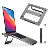 WiWU 8 in 1 USB-C Docking Station for MacBook/Laptop PD100W Universal Laptop Stand with Docking Station Type C Port  Hub for Mac