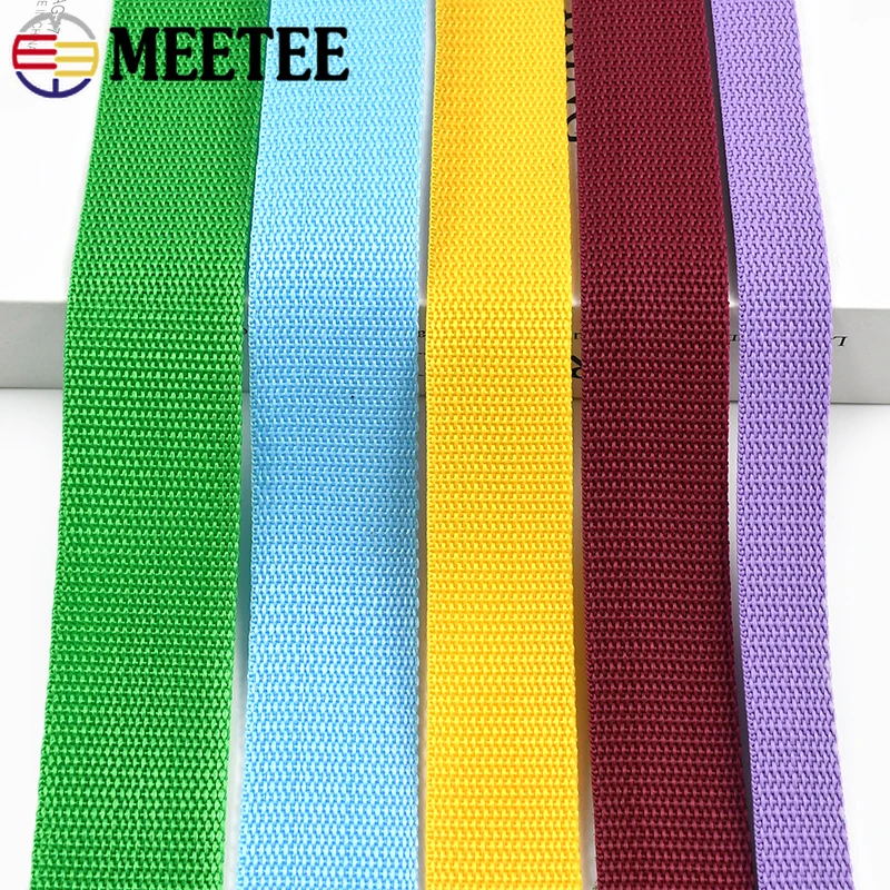 10 متر Meetee 20-50 مللي متر البولي بروبلين PP حزام حزام حقيبة يد الشريط العصابات الملابس حقيبة أشرطة طوق بكلاب أحزمة الأمان DIY بها بنفسك اكسسوارات #4