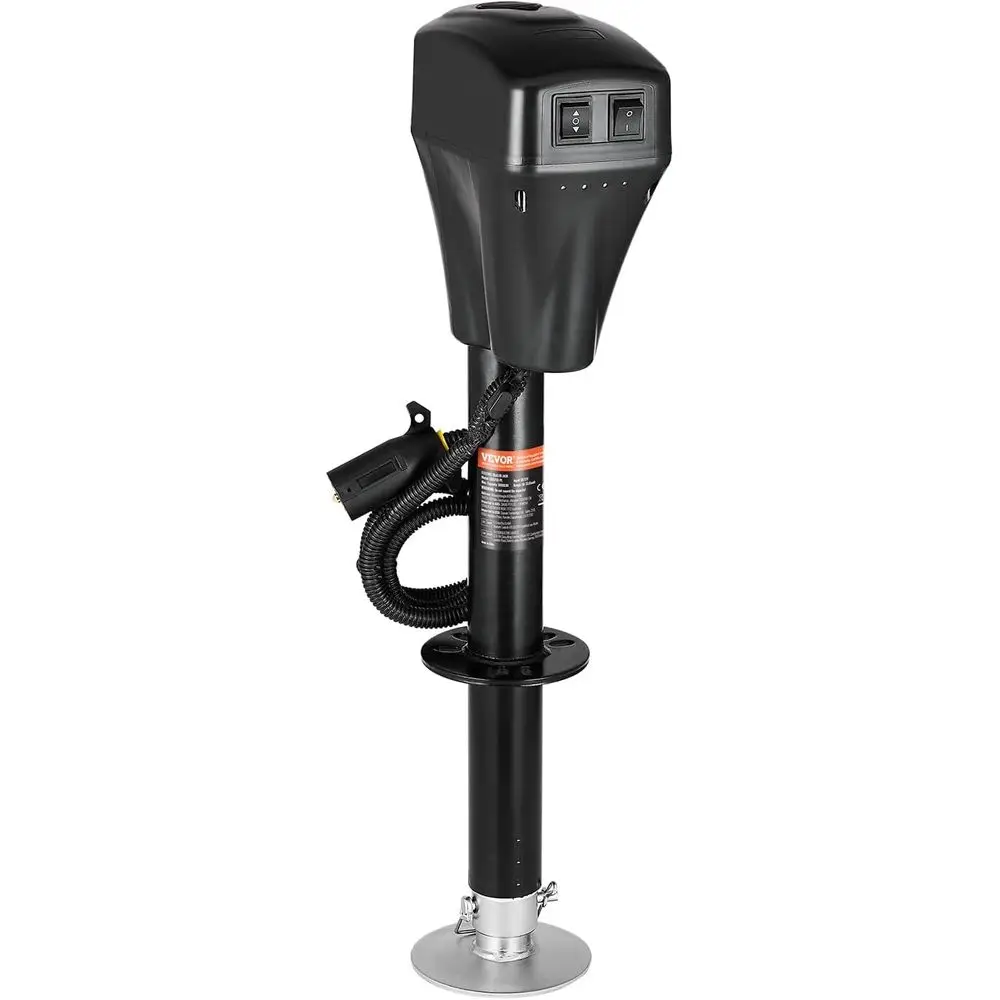 

Electric Trailer Jack, 5000 lbs, Heavy Duty RV Electric Power Tongue Jack with 7-pin Contor, Manual Crank Handle & Weatherproo J