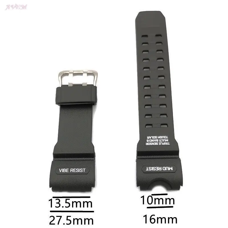 Strap for Casio G-SHOCK GWG-1000GB Black Silicone Watch Band Men Sport Waterproof Wrist Bracelet Accessories for GWG-1000-1A