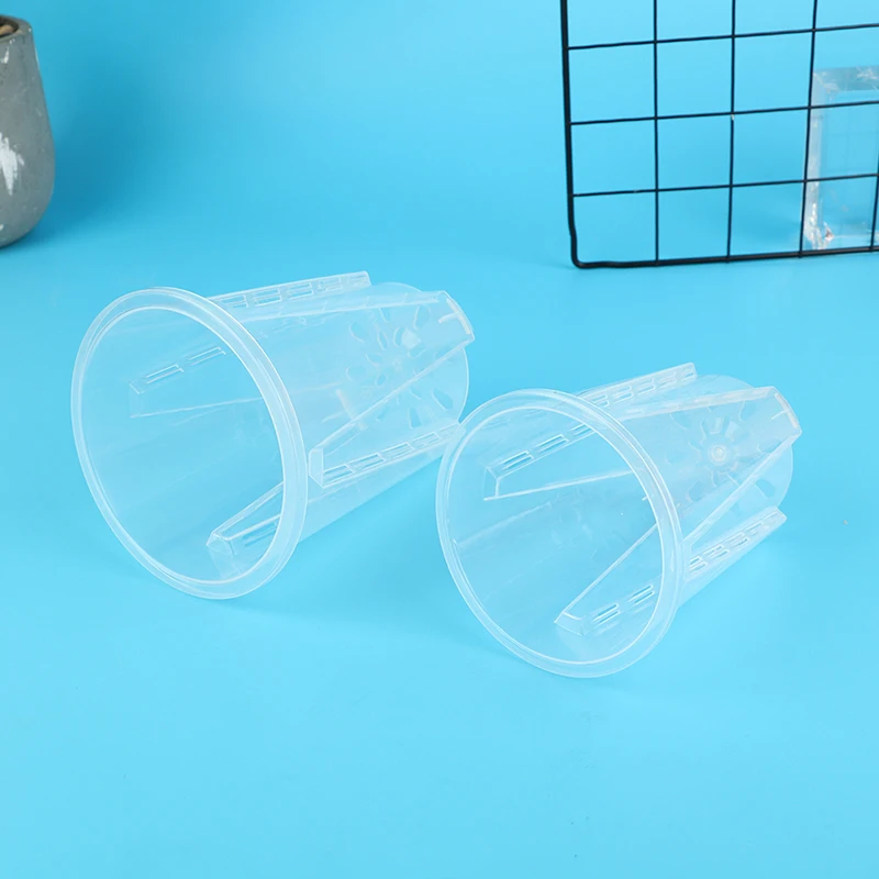 1Pc Plant Pot DIY Plastic Transparent Cylindrical Flower Holder Large Capacity Thickened Anti-Deformation Durable Vegetable Plan
