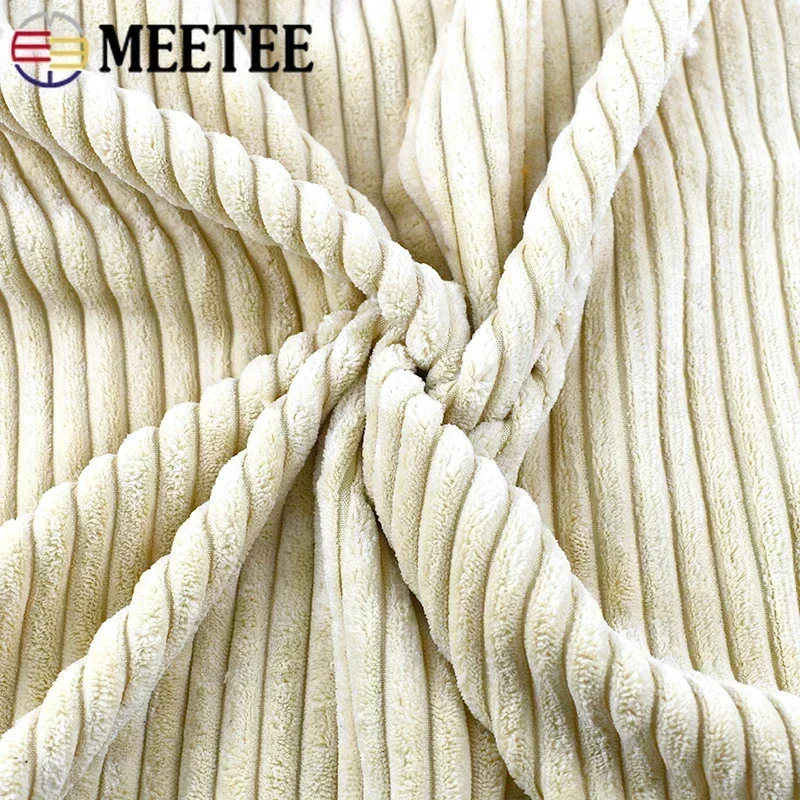 Meetee 50/100*150cm Striped Corduroy Fabric for Sewing Bags Sofa Pillows Clothing Cloth Home Textiles Fabrics DIY Material