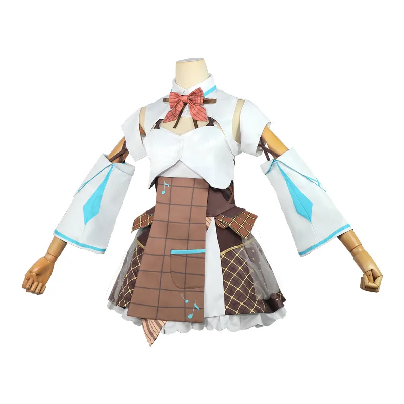 Disfraz de Anime colorido para escenario Miku Cosplay Sunshine falda de uniforme de vacaciones, traje completo, vestido de princesa para niña linda