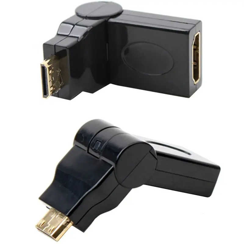 C-Type 180 °/360 ° Rotating Mini HDMI Compatible Male To HDMI Compatible Female Adapter High-Definition Adapter