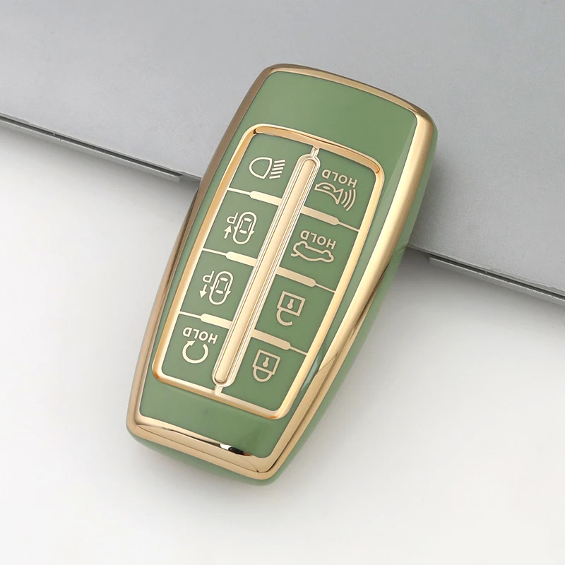 Funda para llave de coche de TPU de 8 botones para Hyundai Genesis G80 GV70 GV80 2019 2020 2021 2022 soporte para llave remota accesorios para automóviles