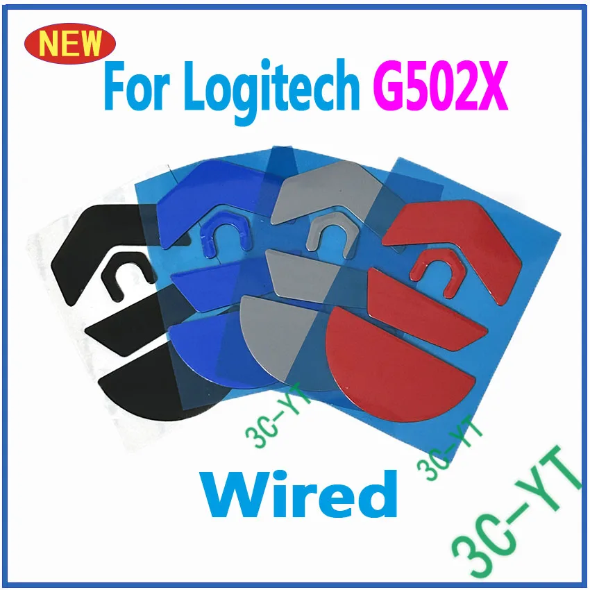 2-10Sets New Competition Level Mouse Feet Skates Rubber For Logitech G502X Wired Wireless Edition Black White Grey Red Blue