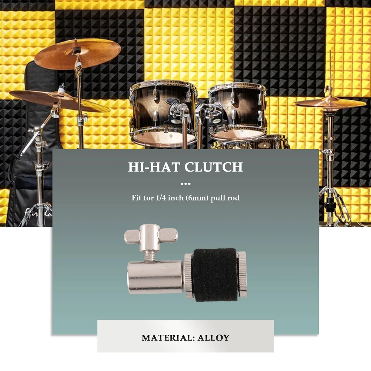 SLQZT Frizione Hi-Hat in lega per supporto per piatti Hi Hat Parti e accessori per strumenti per percussioni per batteria jazz