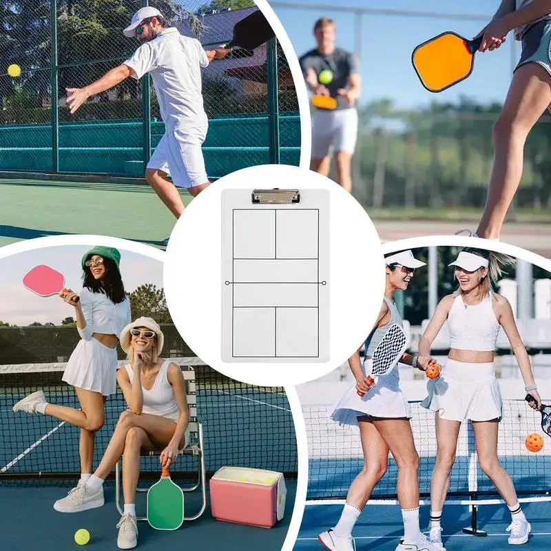 คลิปบอร์ดโค้ชแบบลบได้ กระดานไวท์บอร์ดโค้ชแบบลบได้ อุปกรณ์ช่วยฝึกการก่อสร้างที่แข็งแกร่งสําหรับข้อมูลการแข่งขัน