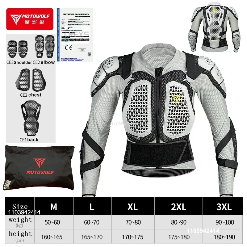 Motorjas Heren Schildpad Voor Motocross Motorfiets Body Armor Motor Racing Jas CE Goedgekeurde Bescherming Versnellingen Apparatuur