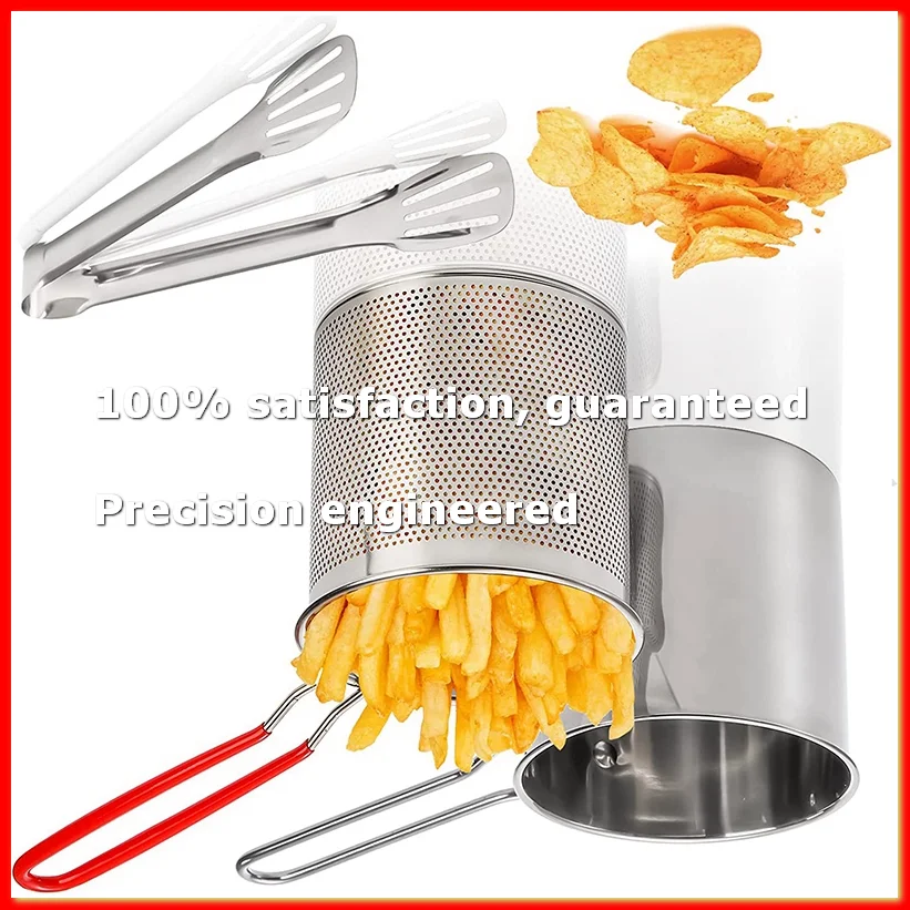 

Deep Frying Pot with Strainer Basket Tong Stainless Steel Japanese Tempura Frying Pot for French Fries Chicken-A22U