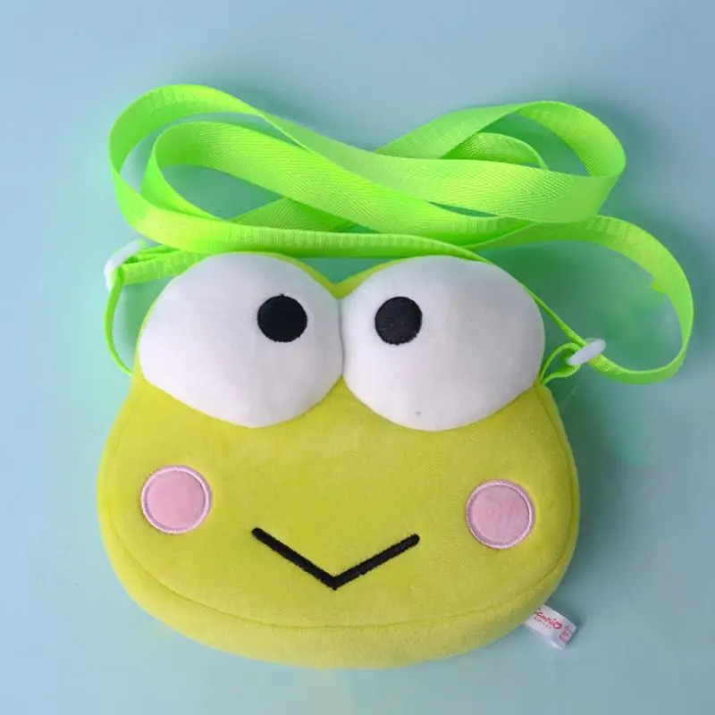 Kawaii Sanriod Anime Series Kero Kero Keroppi Plush Doll Messenger Bag Coin Purse Girl\'s Heart Shoulder Bag Baby Boy Girl Gift