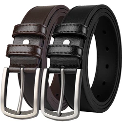 Men's buckle belt, men's leather belt, Korean version, business trend, youth leisure, student belt, belt, suitable for gift givi