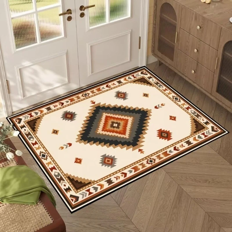 Boho Geometric Tribal Doormat Vintage Aztec Style Carpet Retro Bohemian Decor Mat for Living Room Entryway Home Decor