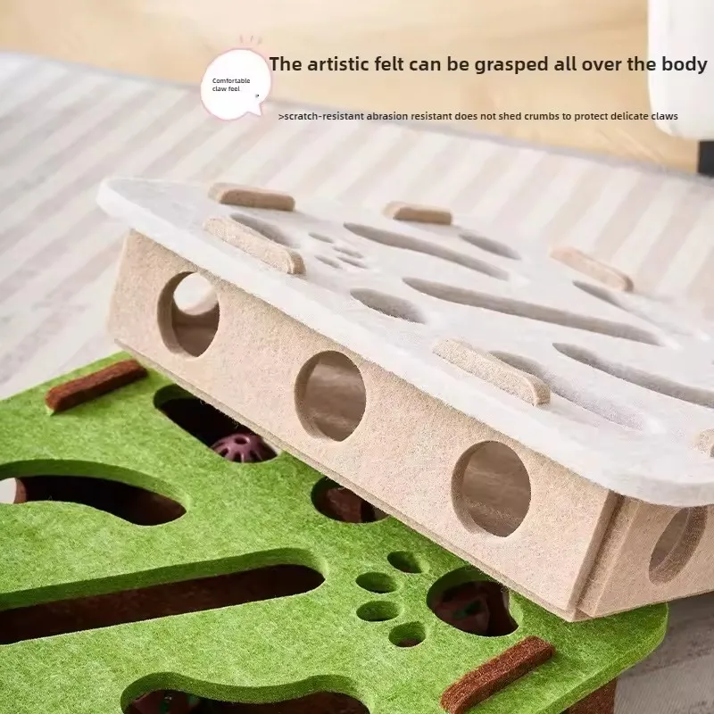 โพสต์ลับเล็บแมวป่านศรนารายณ์ในร่ม: ของเล่นลูกแมวแบบโต้ตอบสําหรับออกกําลังกาย อุปกรณ์ความบันเทิงในร่มที่สมบูรณ์แบบ