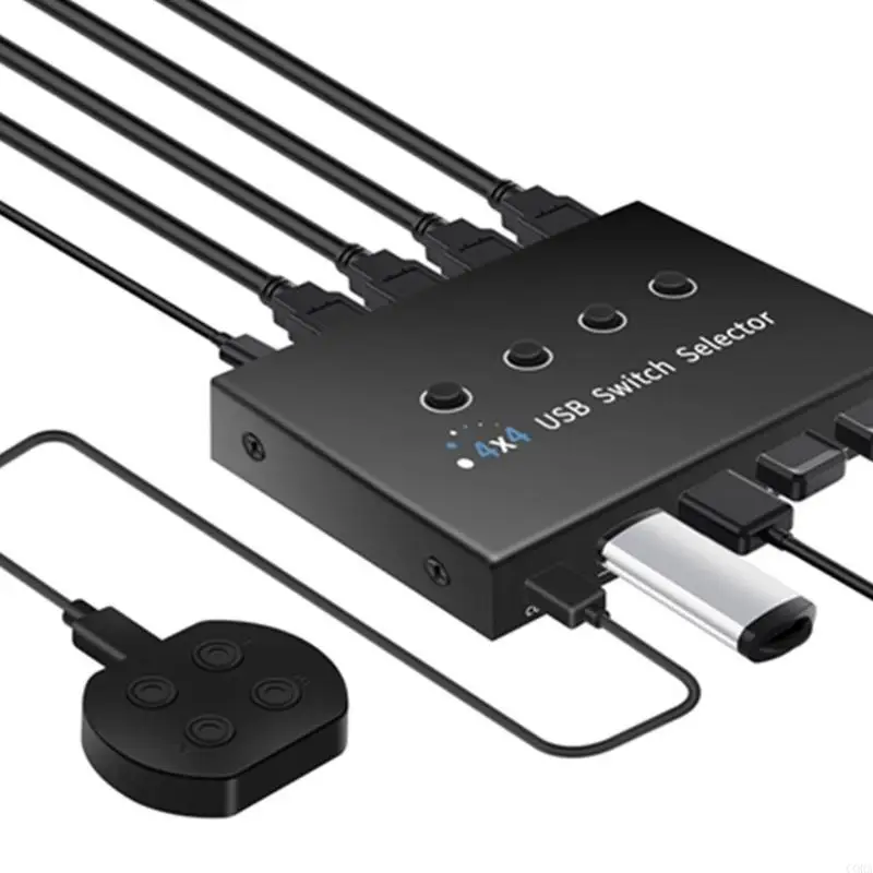 

CORA Alloy USB3.0 Sharing Hub USB Switcher Between Multiple Computers Printers