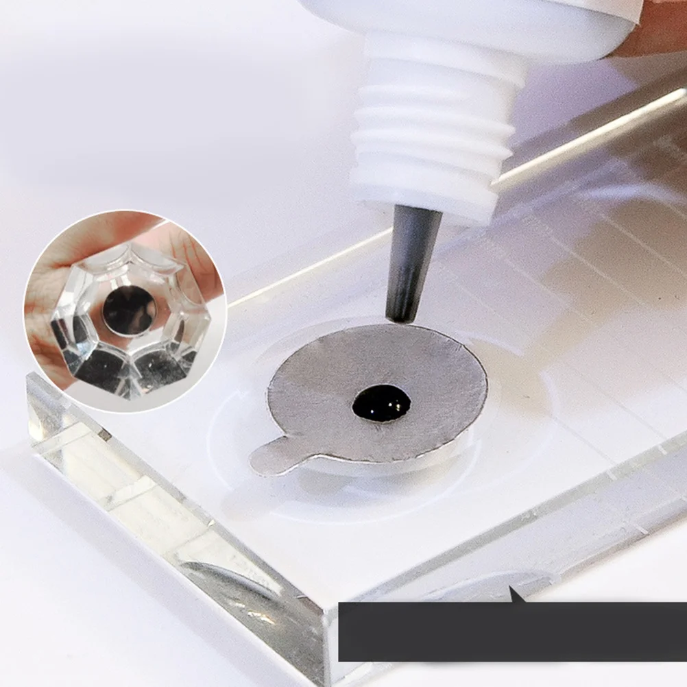 300 stuks wegwerp wimperlijm palletstickers verlengen de droogtijd volle ovale vorm voor worteldompelen op de voorhoofdhand