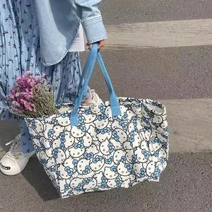 Alışveriş çantası omuz taşınabilir kadın animasyon özelliği Hello Kitty, büyük kapasiteli çanta rahat seyahat kısa mesafe, yeni trendler, 2024 En çok satılan 12 el çantası hello kitty-no. 11