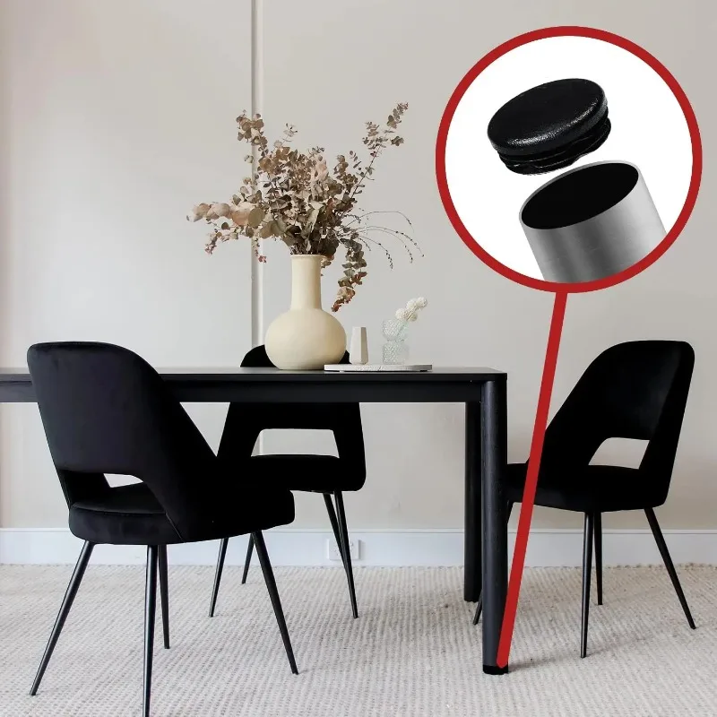 16PCS Black Round Plastic Blanking End Cap Tube Pipe Inserts Plug Bung Insert Stopper For Chair Leg Pipe Tapon Tubo 10mm-60mm