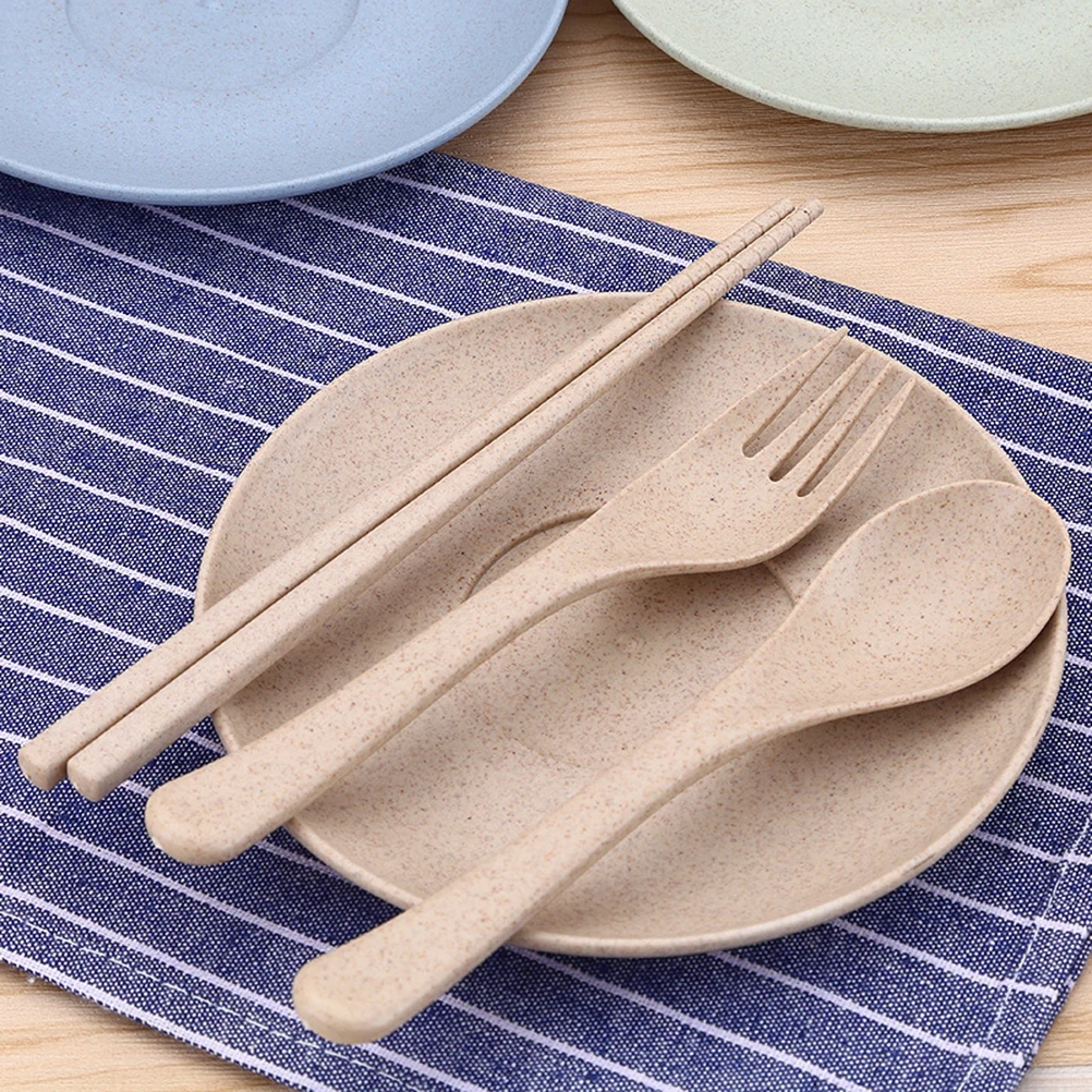 

6pcs Wheat Straw Fiber Biodegradable Eco-Friendly -Friendly Food Grade Dishware Set Microwave Safe Lightweight Plate