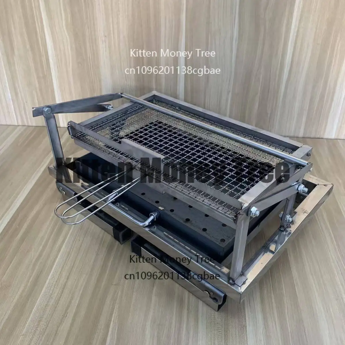 

Portable Flip Grill Folding Camping New Stainless Steel Grilled Fish Rotatable Grill