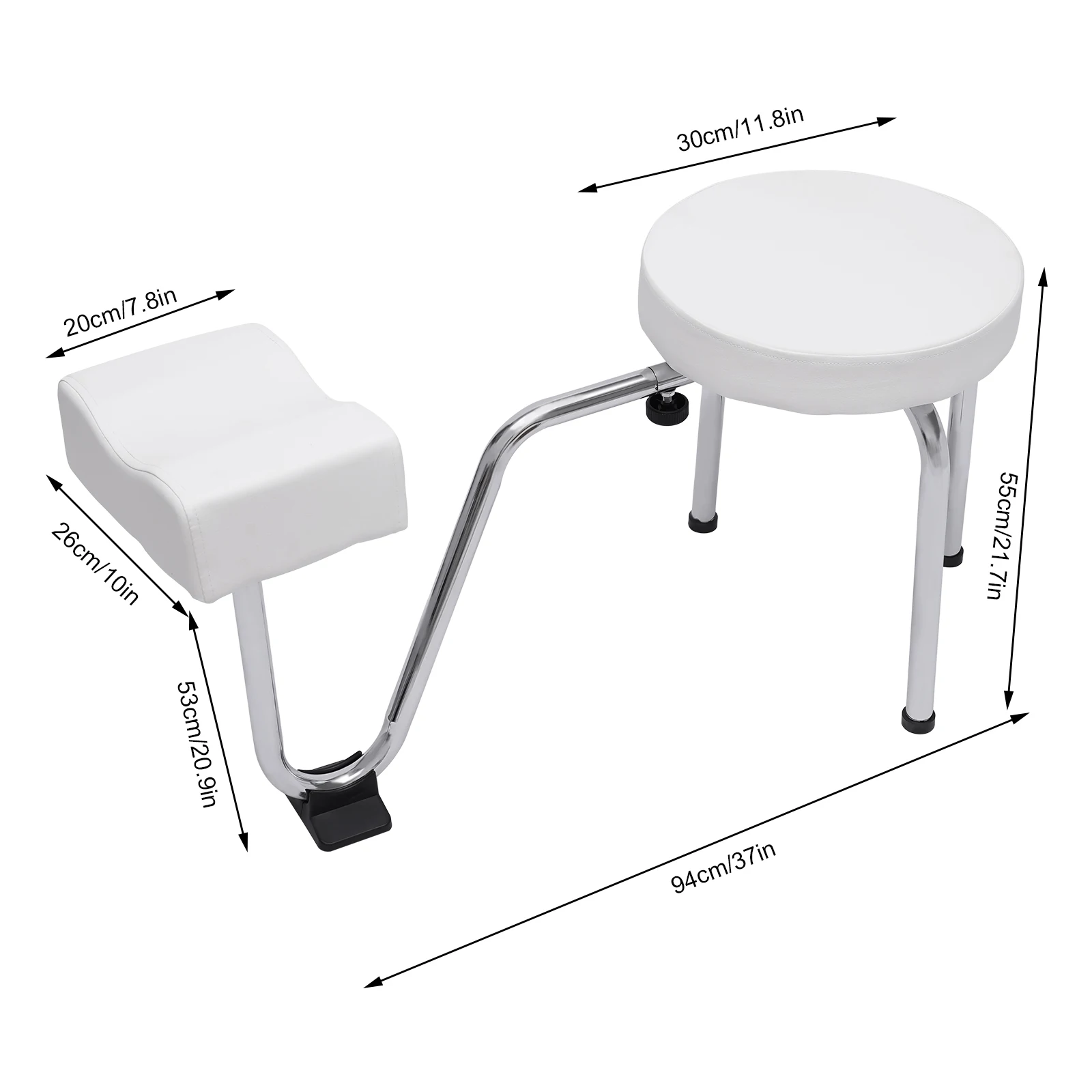 Pedicure Stool Chair Beauty Salon Lift Stool Adjustable Footrest Nail Bench  Tech Spa Beauty Salon Studio Equipment Supplies W