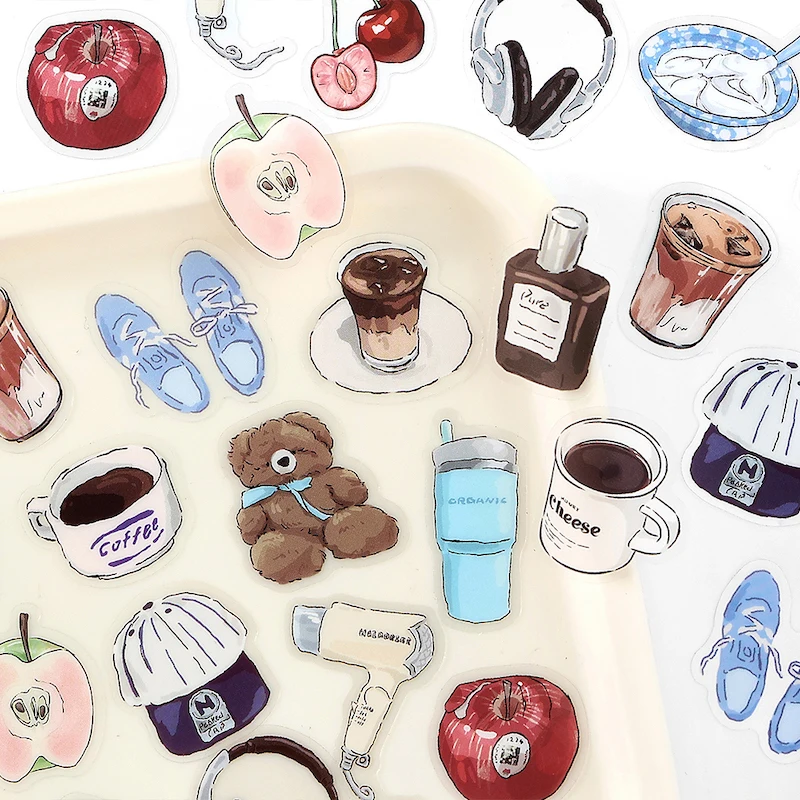 لطيف الغذاء شرب وجبة خفيفة ملصقات لسكرابوكينغ الهاتف ألبوم صور الديكور هواية الحرفية لوازم غير المرغوب فيه مجلة ملصق يدوي الصنع