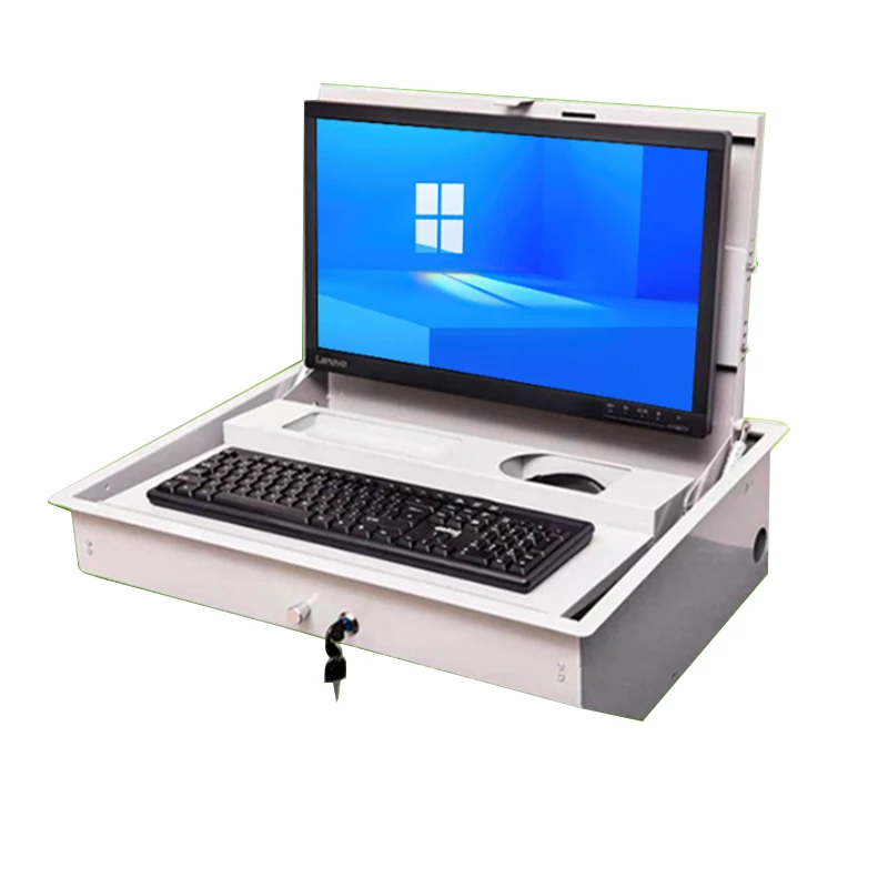 

High Performance Adjustable Computer Lift Concealed Desktop Lift with High Quality Computer Table for Conference System