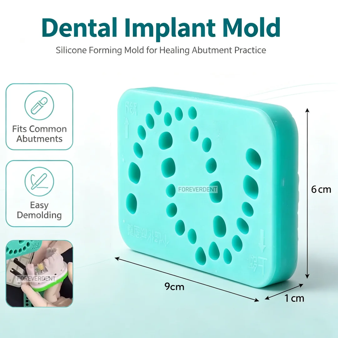 Fotografia 3: Moldes de Silicone Universais Personalizados para Implantes Dentários e Abutments - Novos Moldes de Cicatrização e Suprimentos para Prática Odontológica