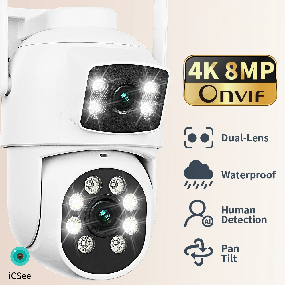 Binocular wireless surveillance camera home dual-screen surveillance phone remote