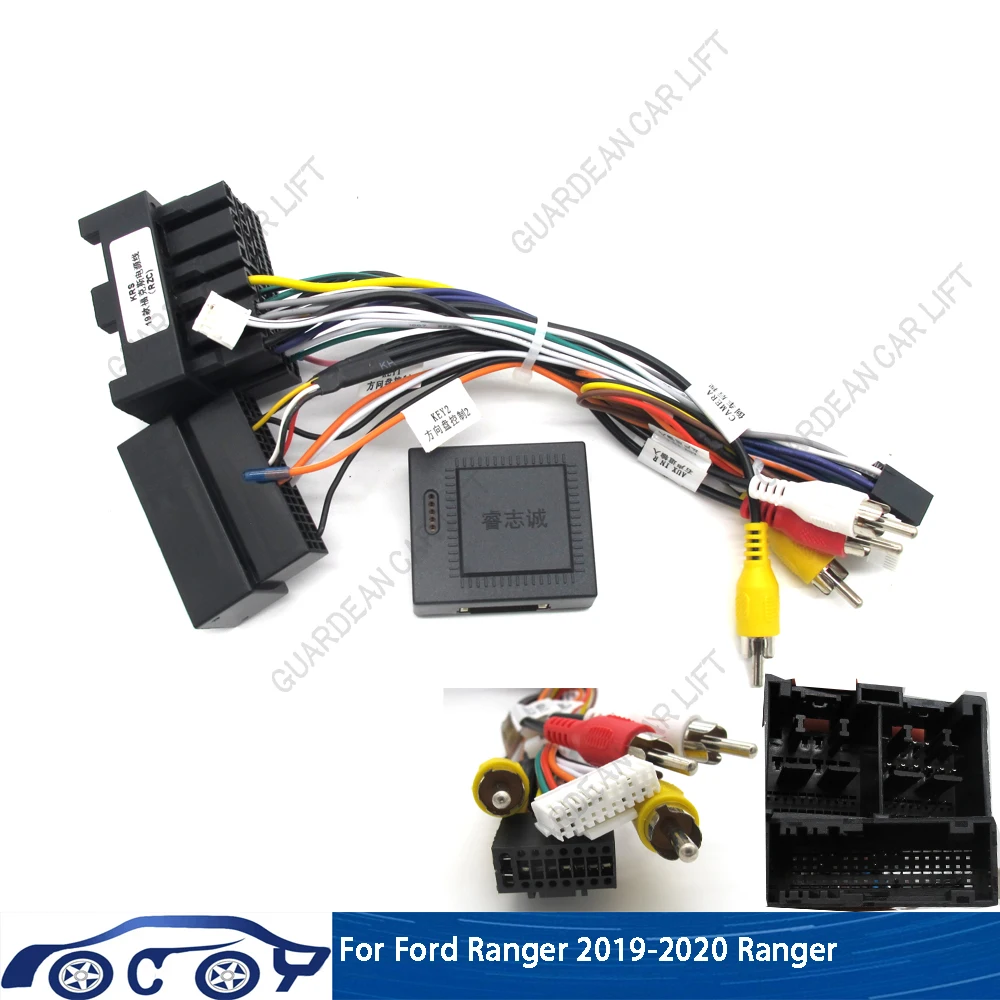 Car Audio 16PIN Android Power Cable Adapter With Canbus Box For Ford Ranger 2019-2020 Ranger MP5 DVD Power Wiring Harness