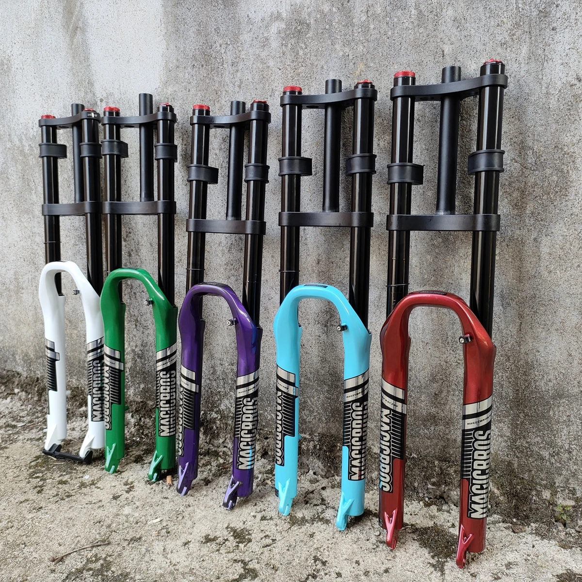 27.5 بوصة دراجة هوائية جبلية تعليق هوائي دراجة الجبهة شوكة مزدوجة الكتف 180 مللي متر شوكة دراجات السفر